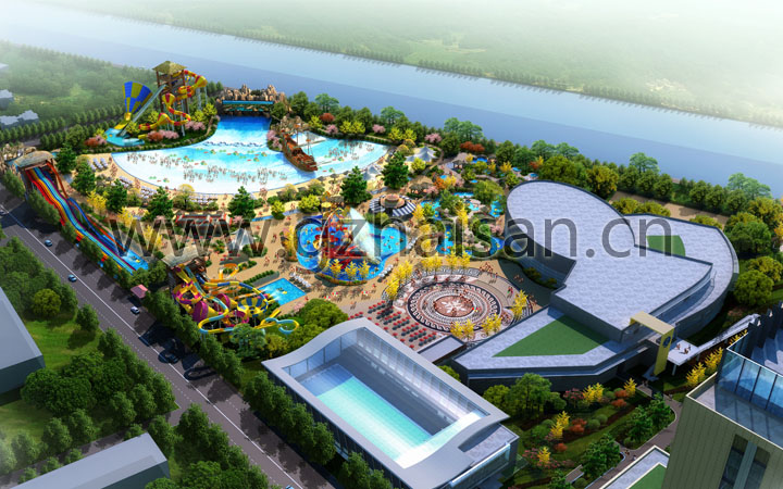 水主題公園項目旅游規劃公司：遼寧丹東金湯水上樂園旅游規劃設計鳥瞰圖