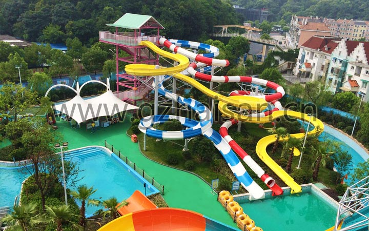 水主題公園項目旅游規劃設計公司：浙江杭州浪浪浪水公園螺旋滑道